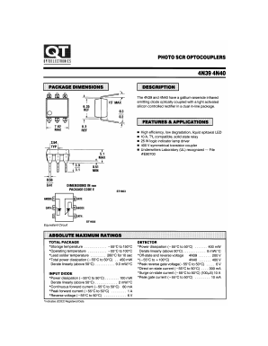 4N40 Datasheet PDF QT Optoelectronics => Fairchildsemi