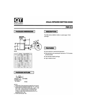 F5E2 Datasheet PDF QT Optoelectronics => Fairchildsemi