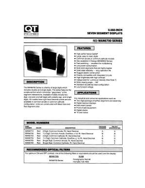 MAN6730 Datasheet PDF QT Optoelectronics => Fairchildsemi
