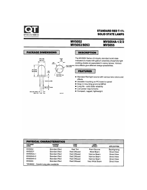 MV5053 Datasheet PDF QT Optoelectronics => Fairchildsemi