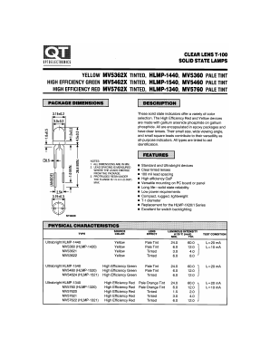 HLMP-1340 Datasheet PDF QT Optoelectronics => Fairchildsemi
