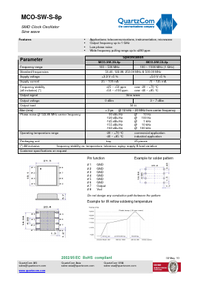 MCO-SW-3S-8P Datasheet PDF QUARTZCOM the communications company