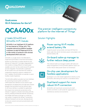 QCA400X Datasheet PDF QUALCOMM Incorporated