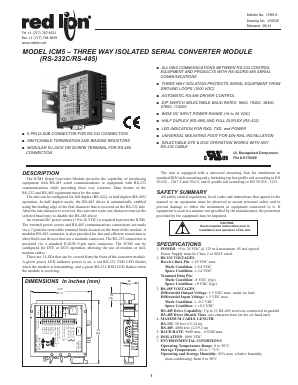 ICM50000 Datasheet PDF ed Lion Controls. Inc