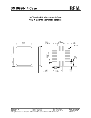 SM10996-14 Datasheet PDF RF Monolithics, Inc