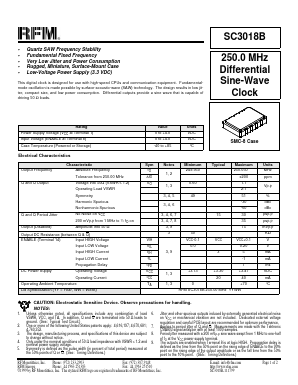 SC3018B Datasheet PDF RF Monolithics, Inc