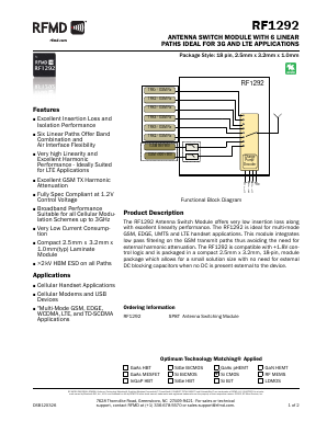 RF1292 Datasheet PDF RF Micro Devices