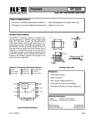RF3800PCBA-416 Datasheet PDF RF Micro Devices