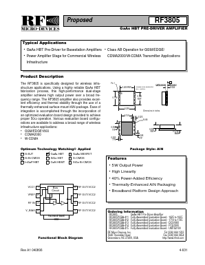 RF3805PCBA-415 Datasheet PDF RF Micro Devices