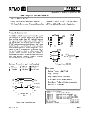RF3807PCK-415 Datasheet PDF RF Micro Devices