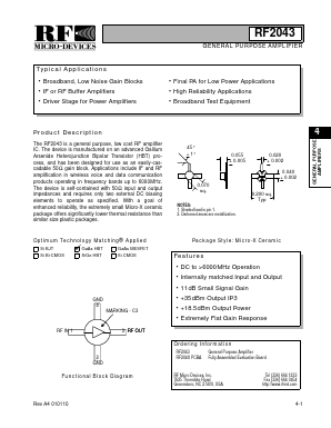 RF2043 Datasheet PDF RF Micro Devices