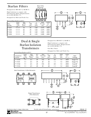 T-11100 Datasheet PDF Rhombus Industries Inc.