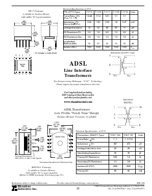 T-1118 Datasheet PDF Rhombus Industries Inc.