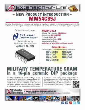 MM54C89W Datasheet PDF Rochester Electronics