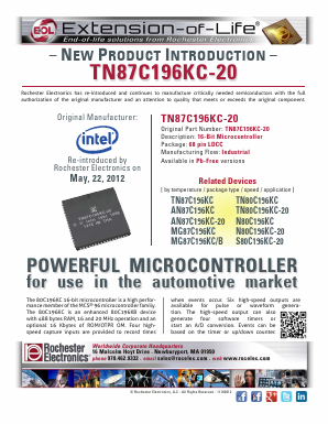 8XC196KC Datasheet PDF Rochester Electronics