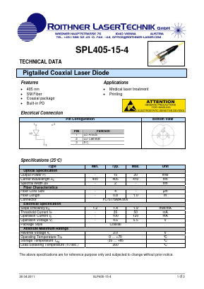 SPL405-15-4 Datasheet PDF Rochester Electronics