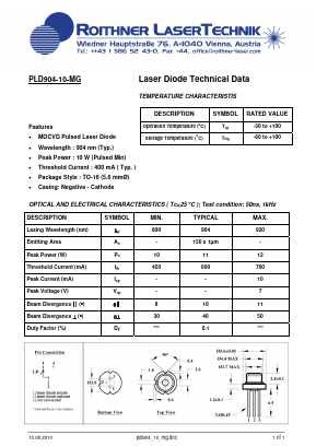 PLD904-10-MG Datasheet PDF Rochester Electronics