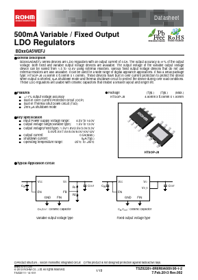 BD18GA5WEFJ-E2 Datasheet PDF ROHM Semiconductor
