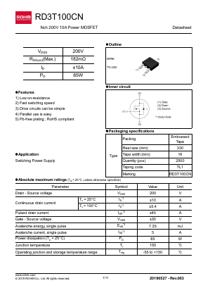 RD3T100CN Datasheet PDF ROHM Semiconductor