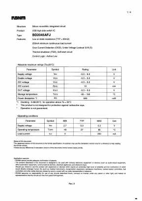 BD2045AFJ Datasheet PDF ROHM Semiconductor