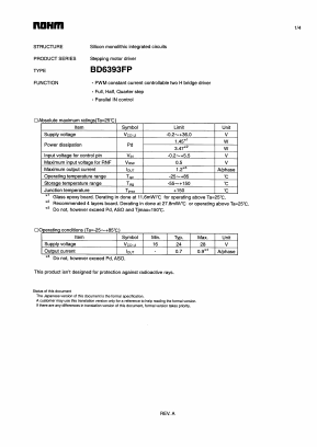BD6393FP Datasheet PDF ROHM Semiconductor