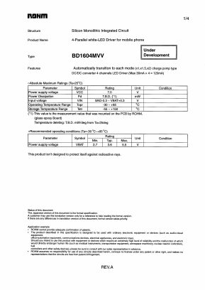 BD1604MVV_05 Datasheet PDF ROHM Semiconductor