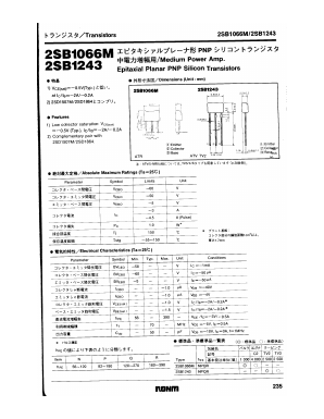 2SB1243_ Datasheet PDF ROHM Semiconductor