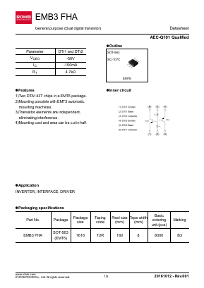 EMB3FHA Datasheet PDF ROHM Semiconductor