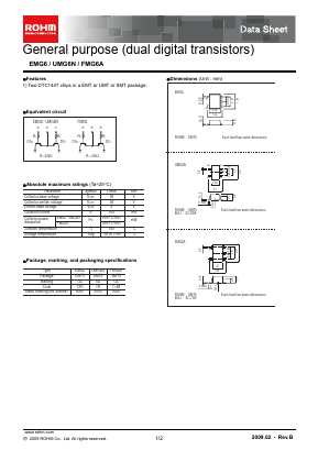 FMG6A Datasheet PDF ROHM Semiconductor