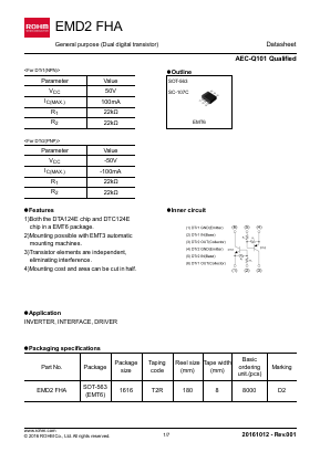 EMD2FHA Datasheet PDF ROHM Semiconductor