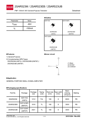 2SAR523EB Datasheet PDF ROHM Semiconductor
