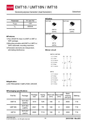 EMT18 Datasheet PDF ROHM Semiconductor