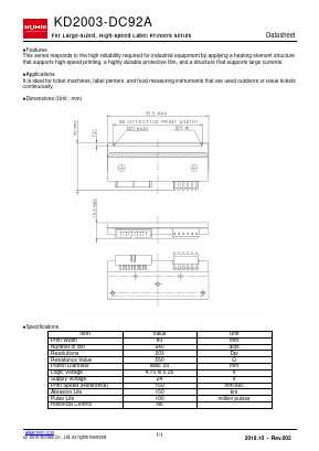 KD2003-DC92A Datasheet PDF ROHM Semiconductor