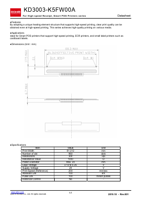 KD3003-K5FW00A Datasheet PDF ROHM Semiconductor