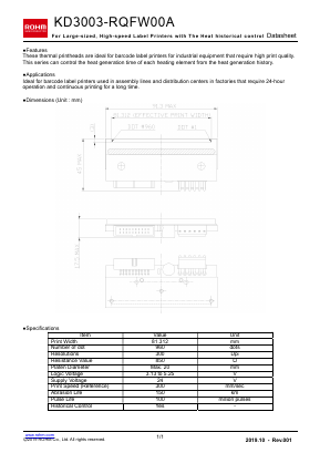 KD3003-RQFW00A Datasheet PDF ROHM Semiconductor