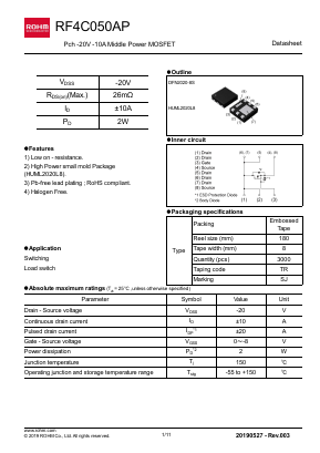 RF4C050AP Datasheet PDF ROHM Semiconductor