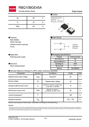 RBQ10BGE45A Datasheet PDF ROHM Semiconductor