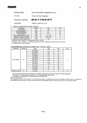 BA17815T Datasheet PDF ROHM Semiconductor
