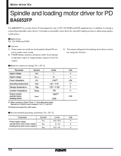 BA6852FP Datasheet PDF ROHM Semiconductor