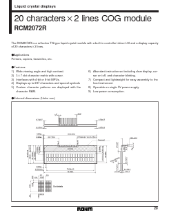RCM2072R Datasheet PDF ROHM Semiconductor