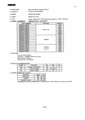 BR24C01-DS6TP Datasheet PDF ROHM Semiconductor