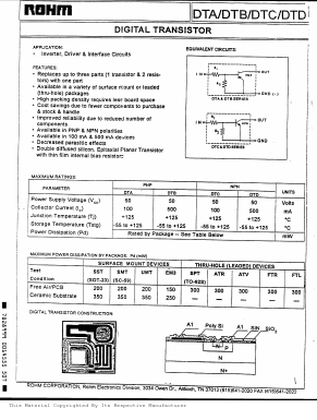 DTA124_ Datasheet PDF ROHM Semiconductor