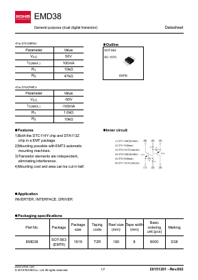 EMD38 Datasheet PDF ROHM Semiconductor