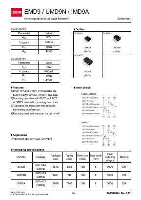 EMD9 Datasheet PDF ROHM Semiconductor
