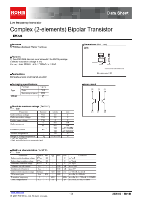 EMX28 Datasheet PDF ROHM Semiconductor