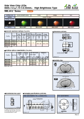 SML-A12 Datasheet PDF ROHM Semiconductor