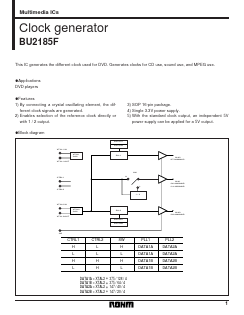 BU2185F Datasheet PDF ROHM Semiconductor