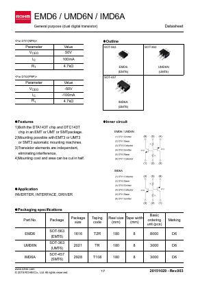 EMD6T2R Datasheet PDF ROHM Semiconductor
