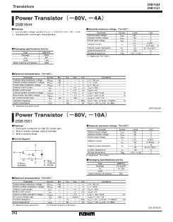 B1644 Datasheet PDF ROHM Semiconductor