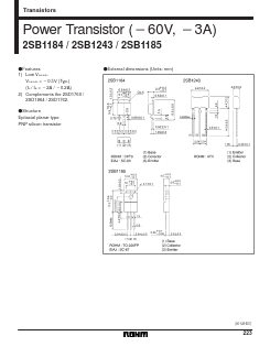 2SB1185E Datasheet PDF ROHM Semiconductor